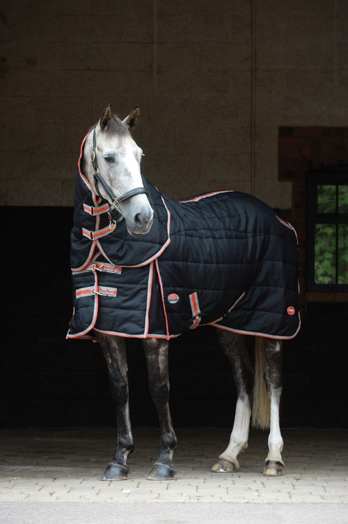 Weatherbeeta Comfitec With Therapy-Tec Channel Quilt Detach-A-Neck Medium - Black/Silver/Red