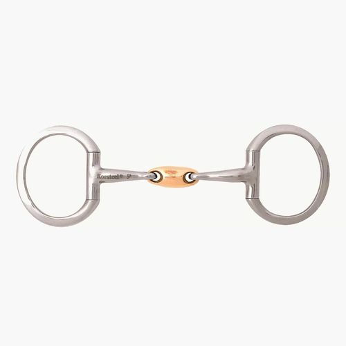 JP Korsteel Stainless Steel Copper Oval Link Eggbutt Snaffle Bit