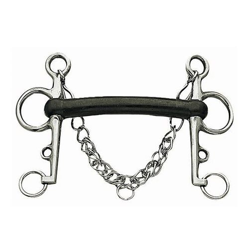 Korsteel Hard Rubber Mullen Mouth Pelham Bit