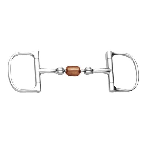 Korsteel Stainless Steel Copper Roller Mouth Dee Ring Snaffle Bit