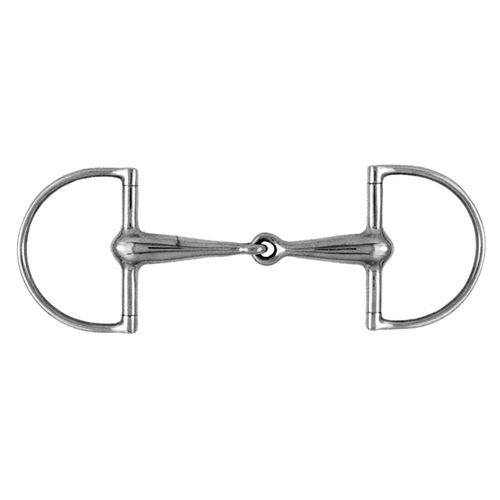 Korsteel Stainless Steel Thick Hollow Mouth Hunter Dee Ring Snaffle Bit