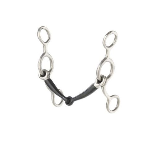 Turn-Two Western Sweet Iron Smooth Jr Cow Horse Gag - Stainless Steel