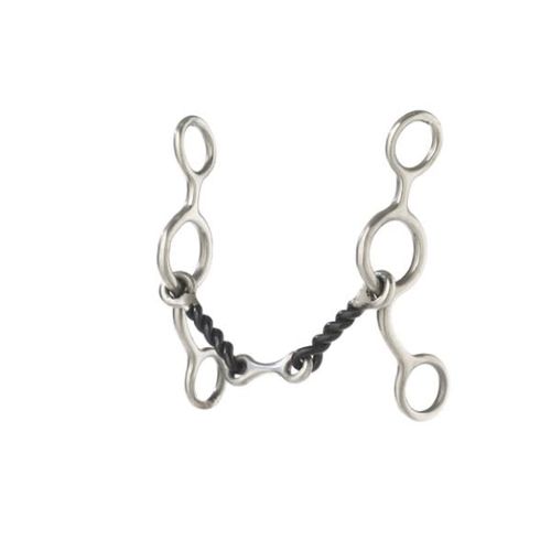 Turn-Two Western Sweet Iron TW DogboneJr Cow Horse Gag - Stainless Steel