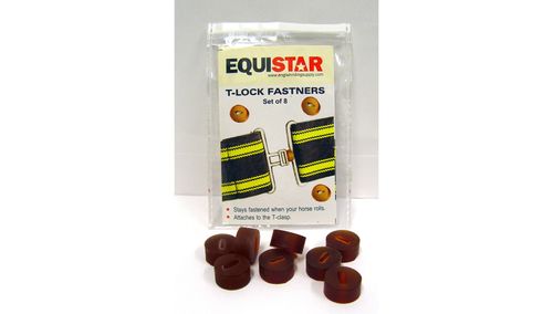 Equi-Essentials EcoPure Rubber T-Lock Ring 8Pk - Transparent Gum