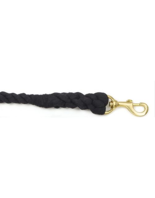 Equi-Essentials 3-Ply Cotton Lead w/Solid Brass Snap - Black