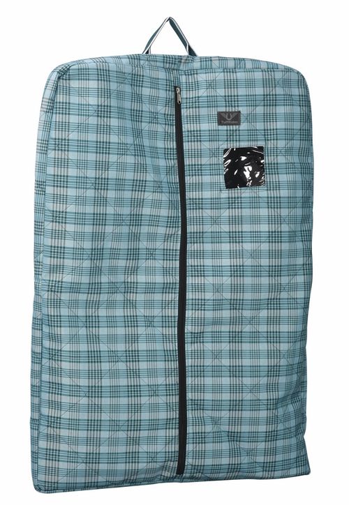 TuffRider Bonum Equestrian Garment Bag - Teal Plaid