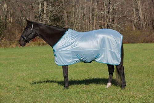 TuffRider Comfy Mesh Fly Sheet - Porcelain Blue/Teal