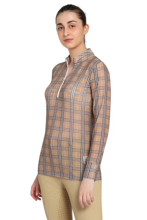 Equine Couture Women's Melanie Sport Shirt - Safari Plaid