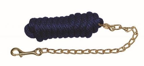 Western Rawhide Signature Classic Lead Rope w/Chain - Navy