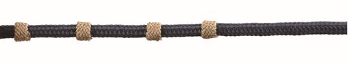 Western Rawhide Vaquero Roping Reins - Black/Tan