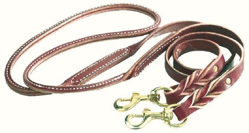 Western Rawhide Twisted 3/4" Roping Reins - Burgundy Latigo