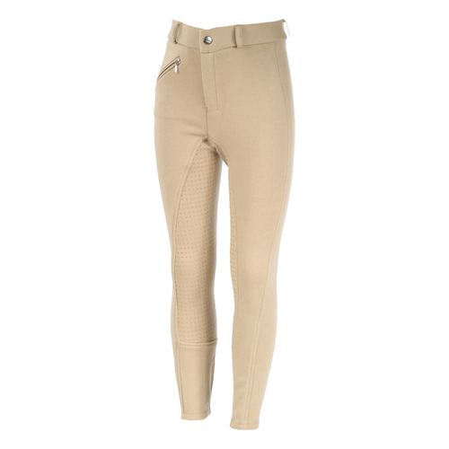 Horze Kids' Active Full Seat Breeches - Tan