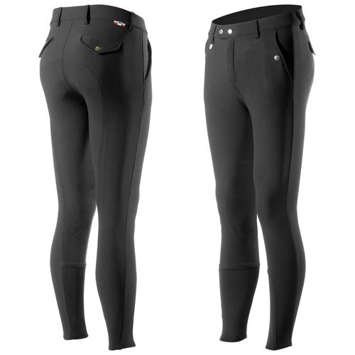 Horze Men's Grand Prix Knee Patch Breeches - Black