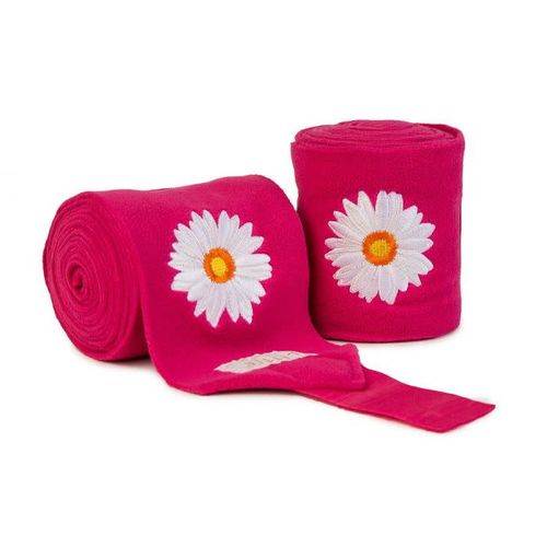Lettia Embroidered Polo Wraps - Bright Pink/Daisy