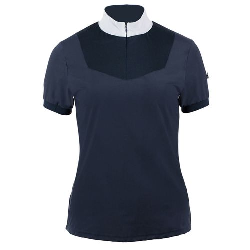 Horze Women's Taylor Short Sleeve Technical Shirt - Dark Navy