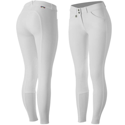 Horze Women's Grand Prix Knee Patch Breeches - White