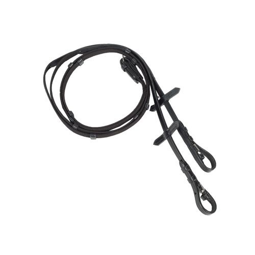 Horze Slender Intertwined Reins - Black