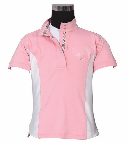 Equine Couture Kids' Cara Short Sleeve Show Shirt - Pink