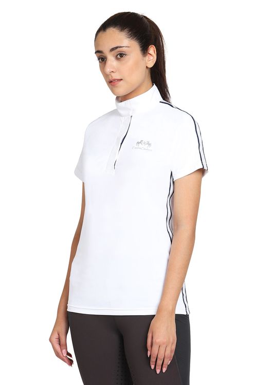 Equine Couture Women's Eliana Short Sleeve Show Shirt - White