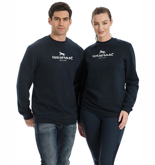 Horseware Signature Cotton Crew Sweatshirt - Navy