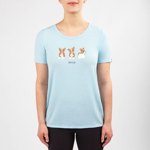 Irideon Women's Puppy Club Swing Tee - Energy Blue