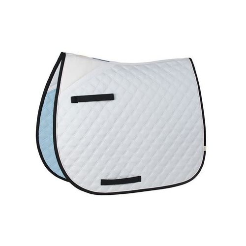 Lettia CoolMax ProSeries Dressage Pad - White/White Piping/Black Trim
