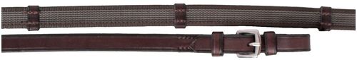 Nunn Finer Sure Grip Reins w/Leather Hand Stops - Havana