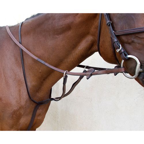 Nunn Finer Running Martingale with Elastic - Havana/Zinc