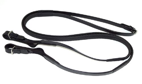 Nunn Finer Reins Aid Soft Grip Reins w/Elastic End - Black