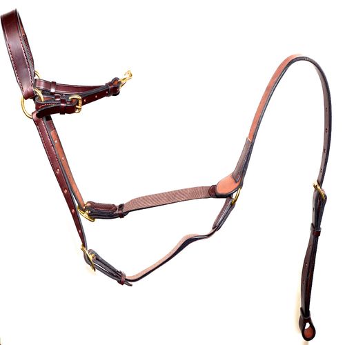 Nunn Finer 3-Way Breastplate with Elastic - Havana/Zinc