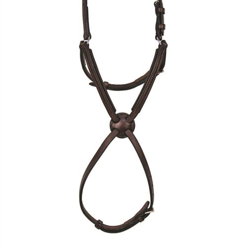 Nunn Finer Figure 8 Noseband with Interchangeable Button - Havana/Zinc