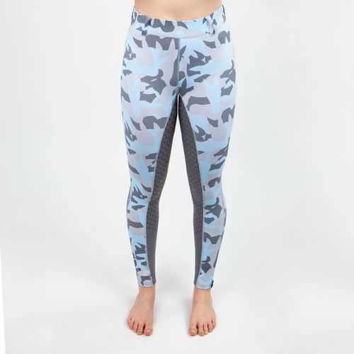 Irideon Women's Horsehead Camo Full Seat Tights - Energy Blue
