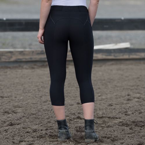 Irideon Women's Issential Capriole Capri Knee Patch Tights - Black