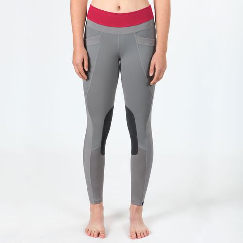 Irideon Women's Synergy Knee Patch Tights - Dove Grey/Azalea