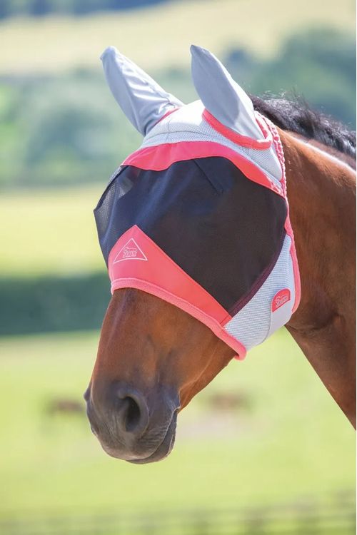 Shires Air Motion Fly Mask w/Ears - Coral