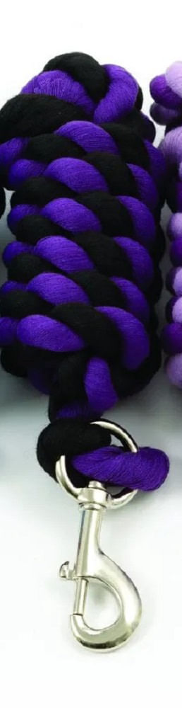 Shires Two Tone Halter Lead Rope - Black/Purple