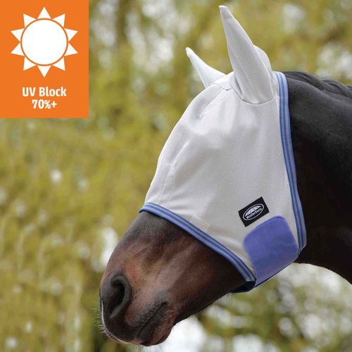 Weatherbeeta Comfitec Airflow Mask - Grey/Blue/Grey