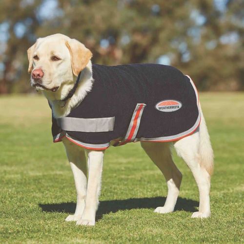 Weatherbeeta Comfitec Therapy-Tec Fleece Dog Coat - Black/Silver/Red