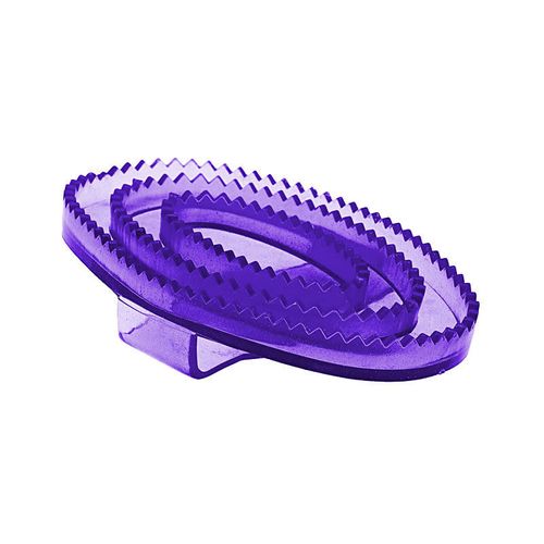 Horze Large Flexible Rubber Curry Comb - Purple