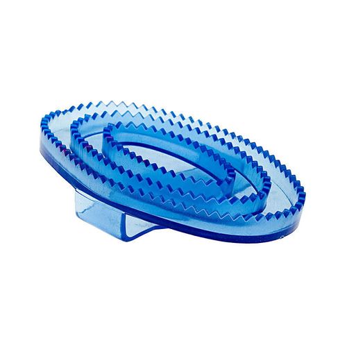 Horze Small Flexible Rubber Curry Comb - Blue