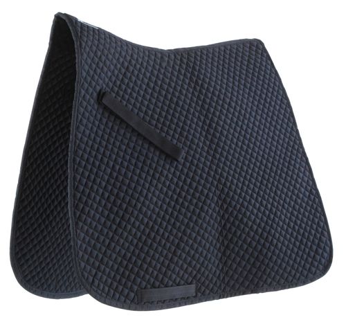 Roma Mini Diamond Quilt Dressage Saddle Pad - Black