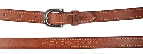 Harmohn Kraft Fancy Stitched 3/4in Flat Belt  - Newmarket