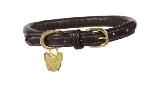 Digby & Fox Rolled Leather Dog Collar - Brown