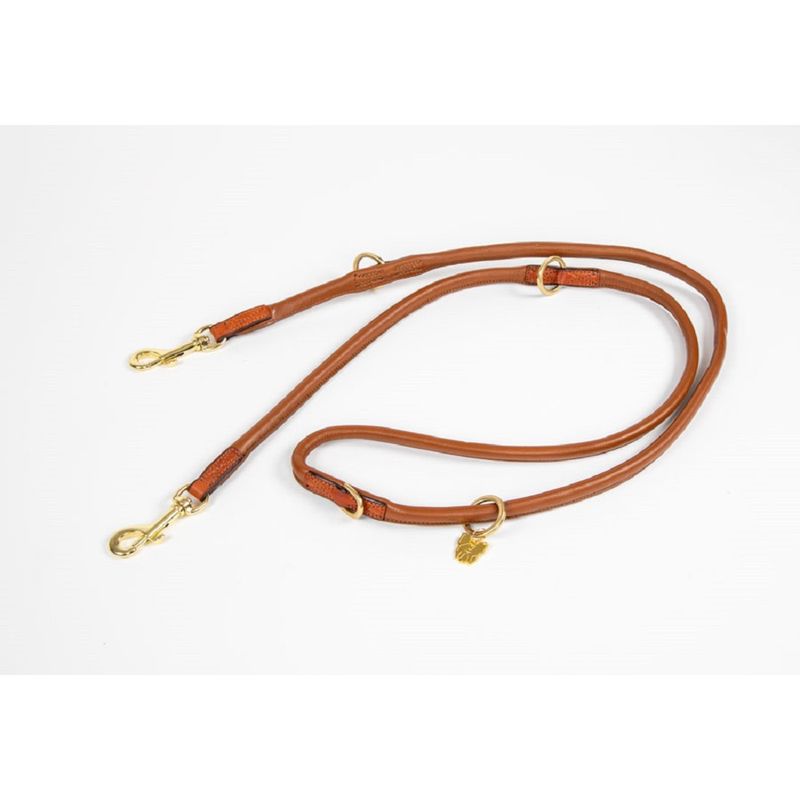 Digby & Fox Rolled Leather Training Lead - Tan