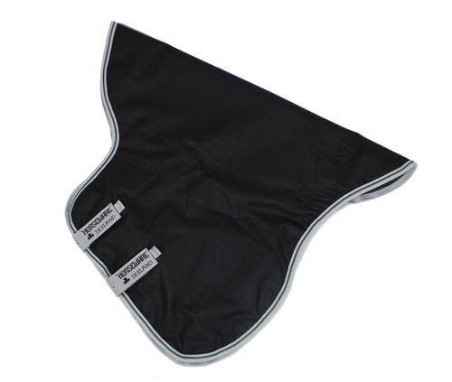 Amigo Stock Horse Hood 150g - Black/Silver/Black