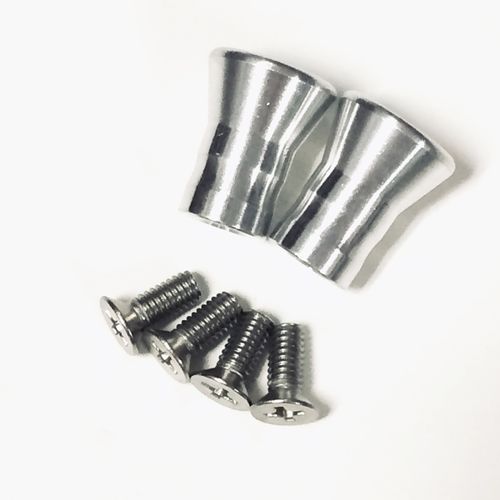 Tech Stirrups Milan Spur Replacement Flat Tips - Silver