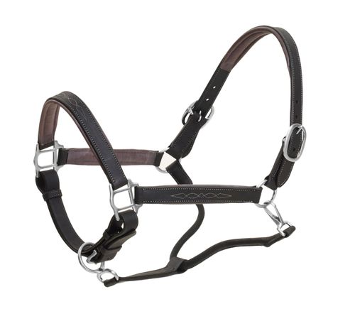Ovation Richtan Luxury Padded Halter - Black/Grey