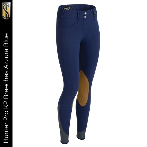 Tredstep Women's Hunter Pro Knee Patch Breeches - Azzura Blue