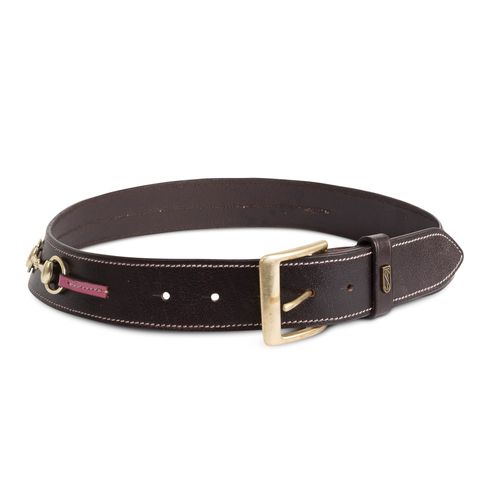 Tredstep Curve Snaffle Belt - Havana Brown/Pink