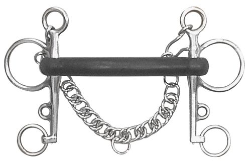 Centaur Mullen Soft Rubber Pelham - Stainless Steel